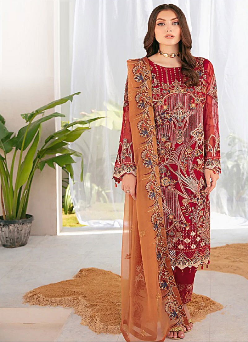 Dinsaa Rangoon 2 Heavy Embroidery Festive Wear Wholesale Pakistani Suits